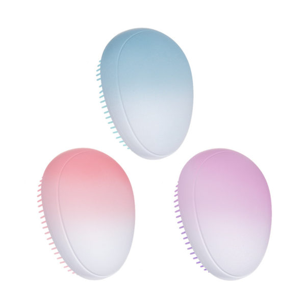 Multicolor Mini Portable Egg-Shaped Paddle Brush Airbag Massage Comb