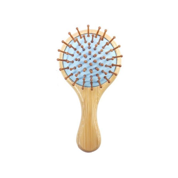 Mini Portable Wooden Paddle Brush Airbag Massage Comb with Handle