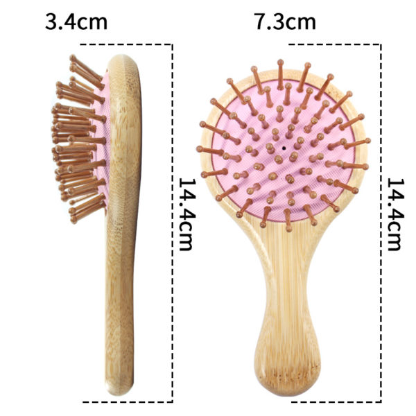 Mini Portable Wooden Paddle Brush Airbag Massage Comb with Handle