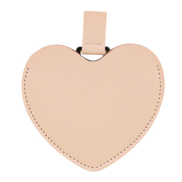 Shatterproof Stainless Steel Heart Mirror With PU Leather Cover