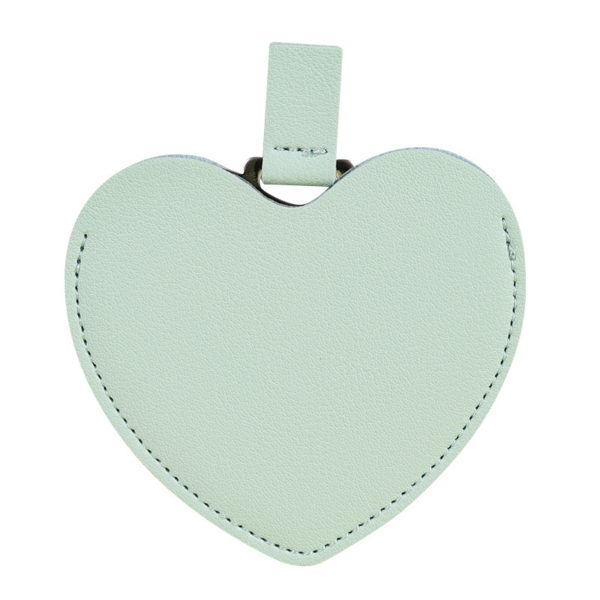 Shatterproof Stainless Steel Heart Mirror With PU Leather Cover