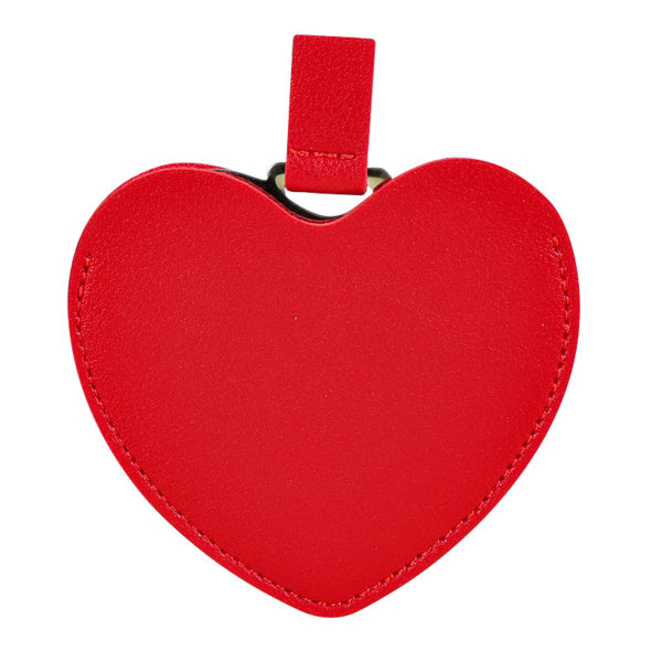 Shatterproof Stainless Steel Heart Mirror With PU Leather Cover