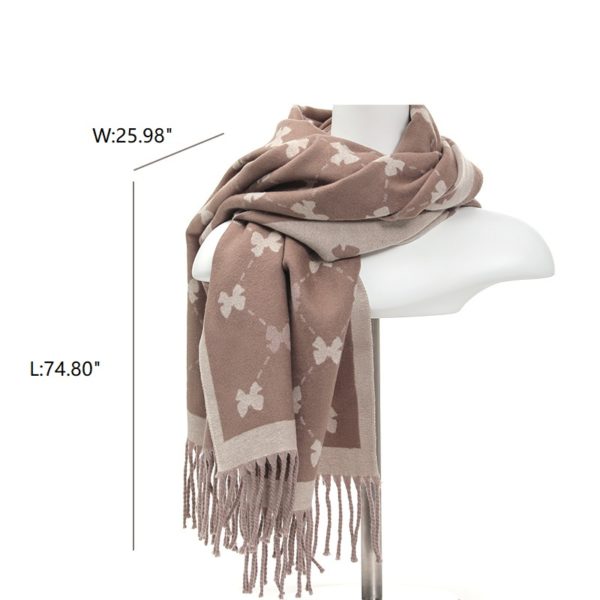 Soft Wool-like Pashmina Scarf Fringe Shawl