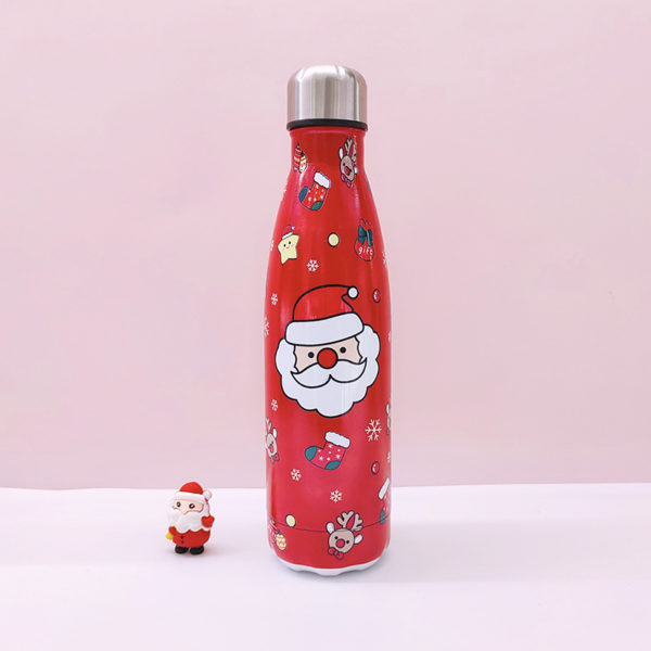 Double Vacuum Straight Coke Shape Christmas Bottle