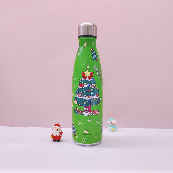 Double Vacuum Straight Coke Shape Christmas Bottle