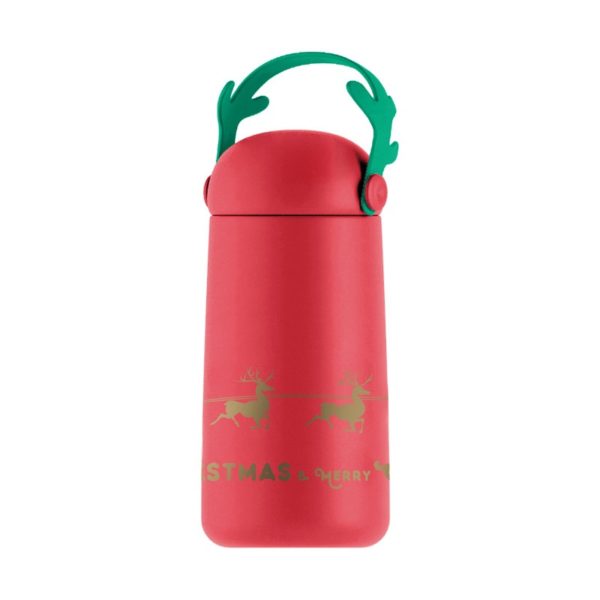 Cute Cartoon Christmas Antlers Stainless Steel Insulated Mug