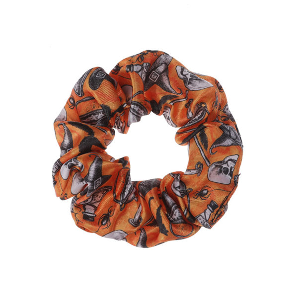 Halloween Full Color Satin Scrunchy