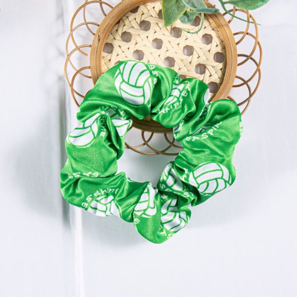 Custom Full Color Football Satin Scrunchy