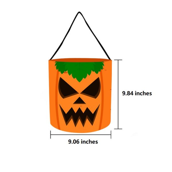 Pumpkin Candy Bucket Kids Carrying Basket Halloween Party