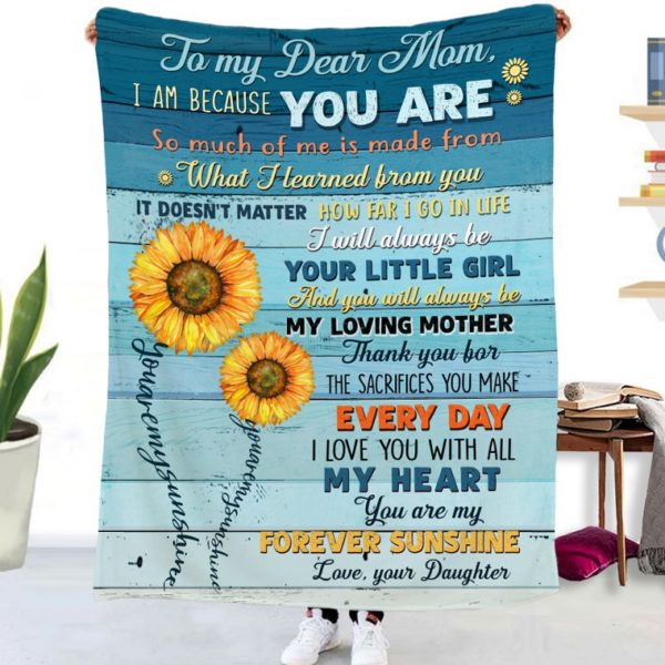 Mother's Day Flannel Napping Blanket-Customizable