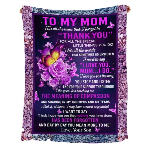 Mother's Day Flannel Napping Blanket-Customizable