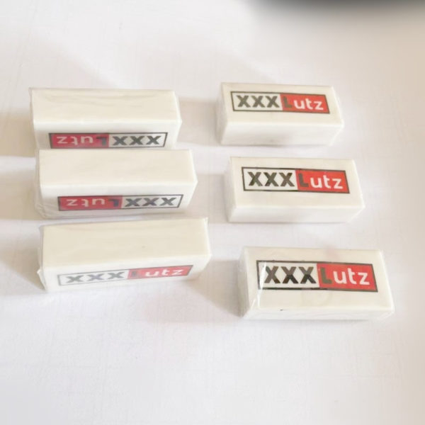 Rectangle Logo Printed White Eraser