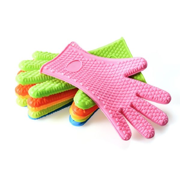 One pcs Silicone Heat Resistant Cooking Gloves