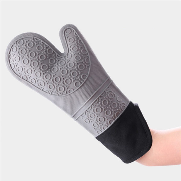 Silicone Insulation Oven Mitt W/ Cotton Lining