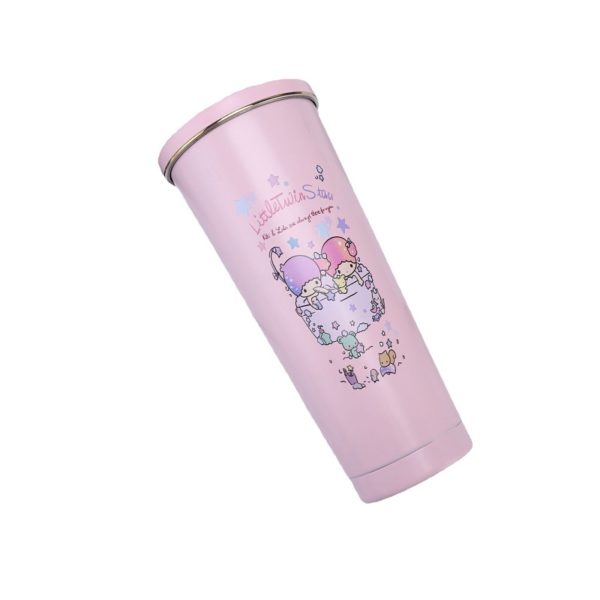 Multicolored Stainless Steel Straw Cartoon Tumbler-750ml