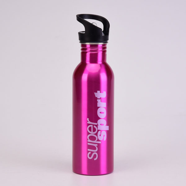 Portable Handheld Single Layer Stainless Steel Bottle With Straw