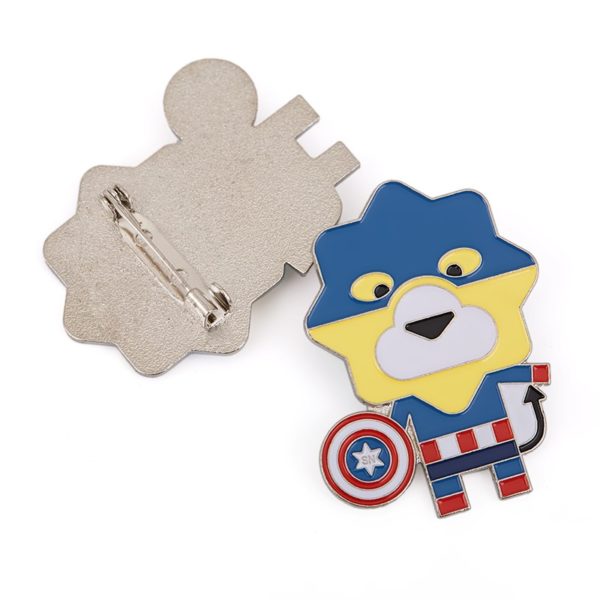 Cartoon Character Metal Lapel Pin-customizable