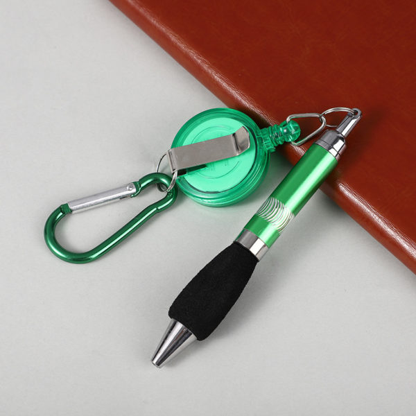 Keychain Carabiner Retractable Pen