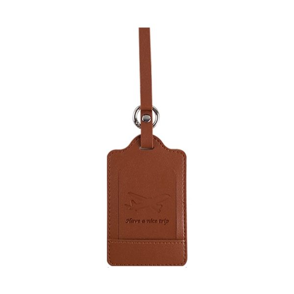 Leather Bag Tag With Foil Stamping Logo