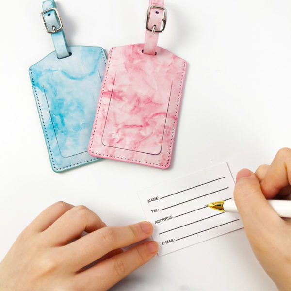 Marbled Multi-Color Boarding Travel Luggage Tag