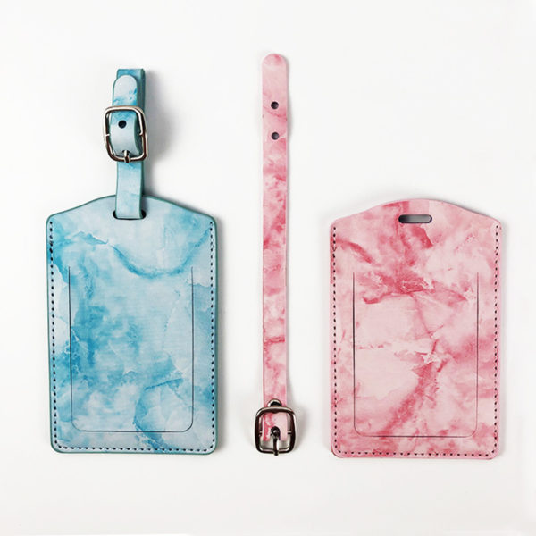 Marbled Multi-Color Boarding Travel Luggage Tag