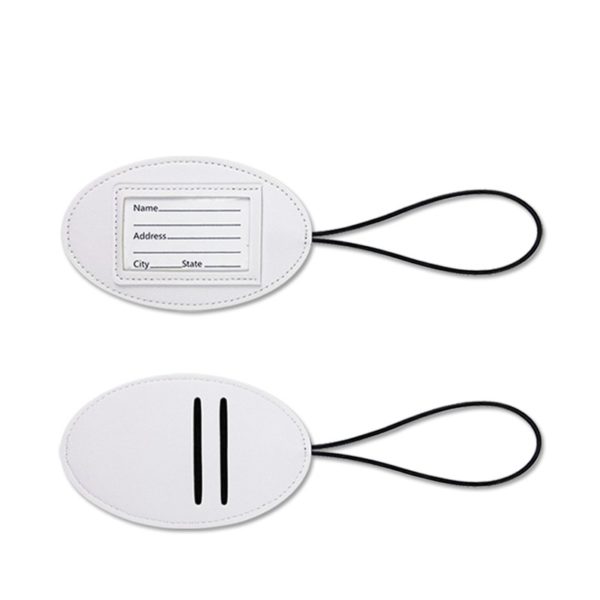 PU Leather Stretch String Luggage Tag