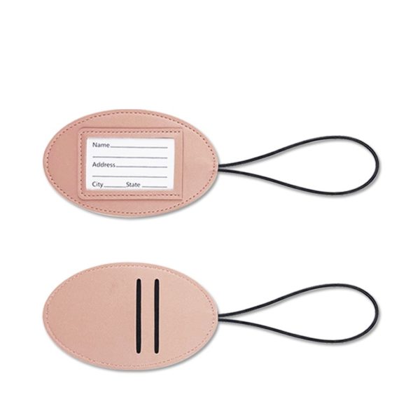 PU Leather Stretch String Luggage Tag