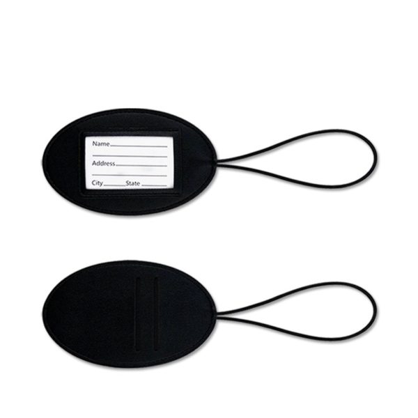 PU Leather Stretch String Luggage Tag