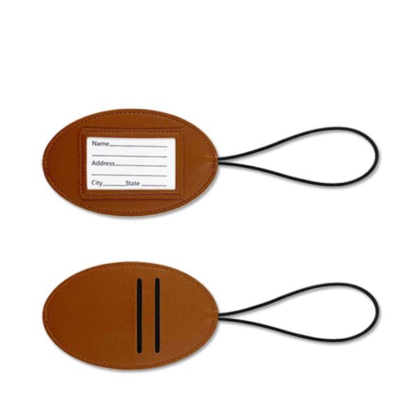 PU Leather Stretch String Luggage Tag