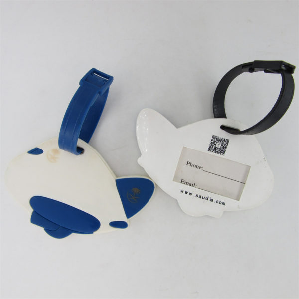 PVC Soft Airplane Luggage Tag