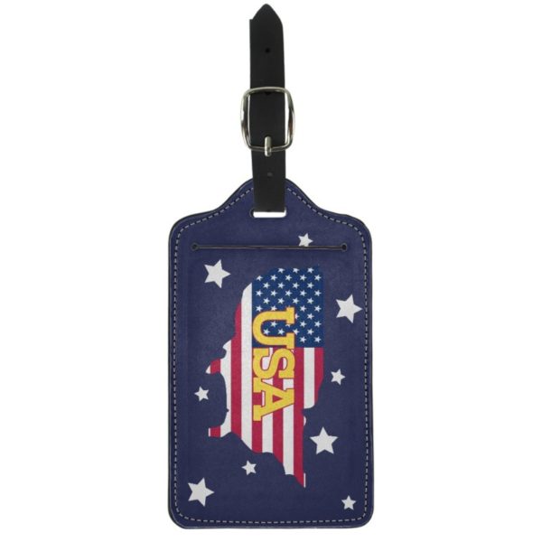 PU USA Logo Luggage Tag - Customizable