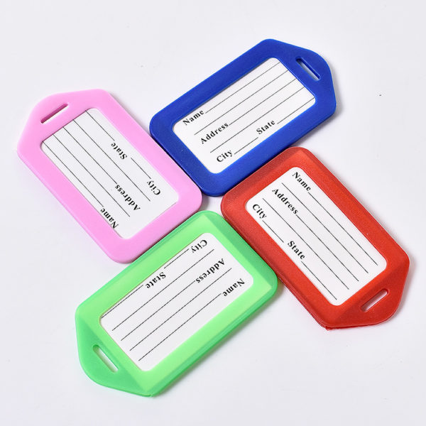 Plastic Luggage Tag Card Holder