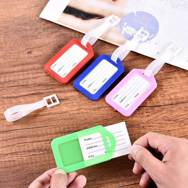 Plastic Luggage Tag Card Holder