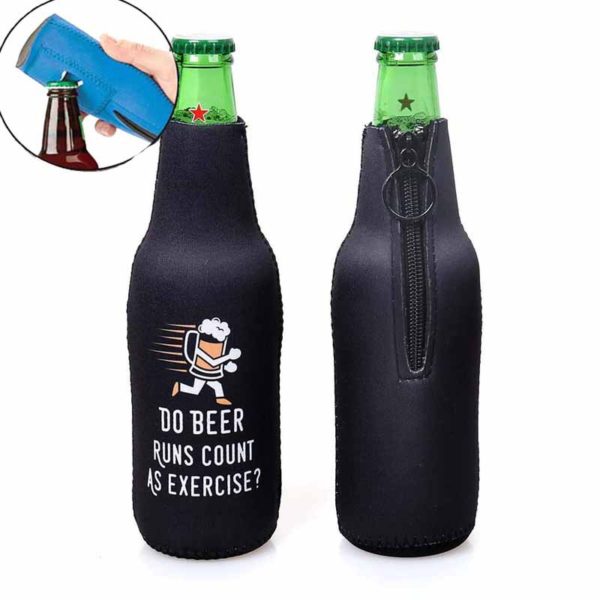 Neoprene Can Cooler One Color Imprint W/ Bottle Opener