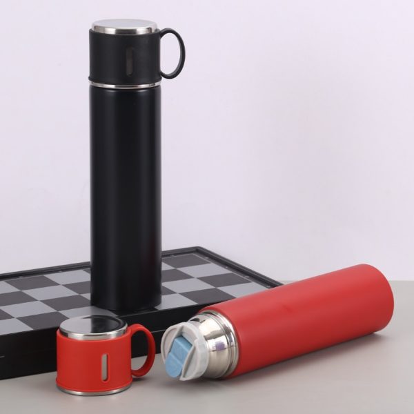 Multicolor Portable Stainless Steel Vacuum Bottle 14oz with Cup Lid