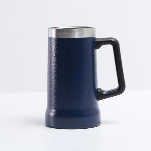 Multicolor Large Capacity Stainless Steel Vacuum Beer Mug with Handle