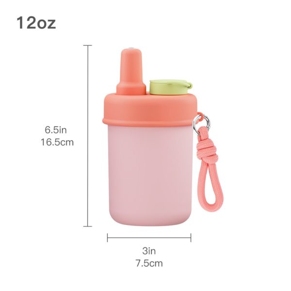 Portable Stainless Steel Vacuum Juice Coffee Bottle with Straw and Lanyard