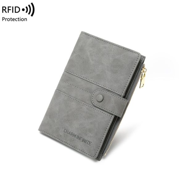 Multicolor PU Waterproof RFID Passport ID Holder Wallet with Zipper