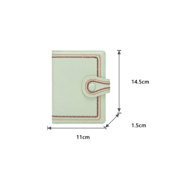 Craft PU RFID Waterproof Passport ID Holder Wallet with Snap Buckle