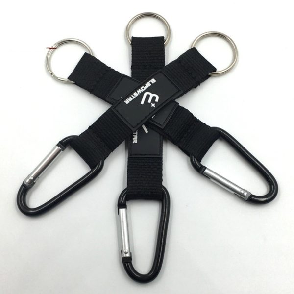 Soft PVC Key Tag With Carabiner & Mesh Strap