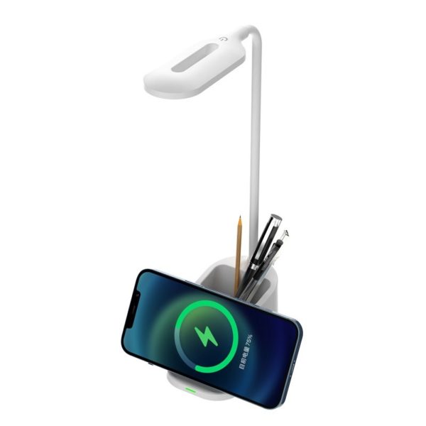 Book Light Desktop With Pen Holder Wireless Charger