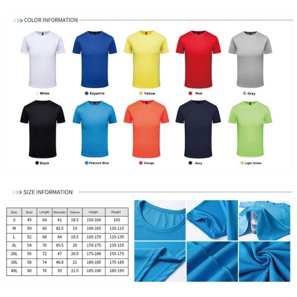 Adult Round Neck Quick Drying T Shirt-1 color