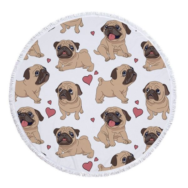 Round Beach Towel-Full color