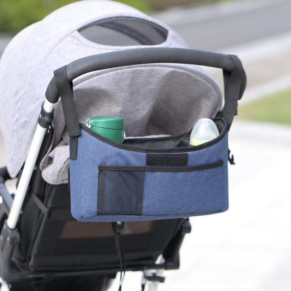 Multifunctional Oxford Gray Stroller Organizer Shoulder Bag