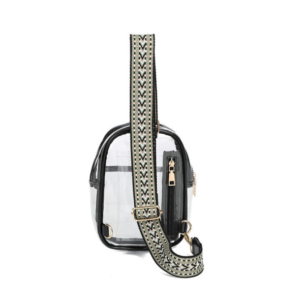 PVC Jacquard Shoulder Strap Transparent Women's Crossbody Bag