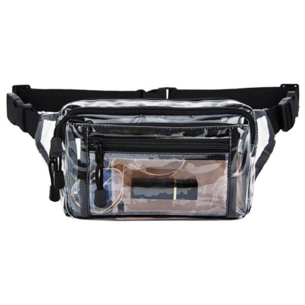 Multi-layer Transparent PVC Belt Pouch Fanny Pack Waist Bag