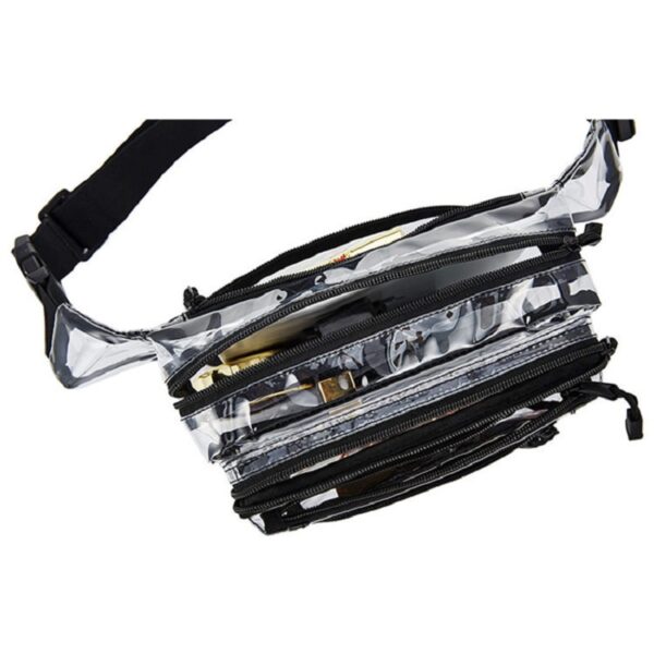 Multi-layer Transparent PVC Belt Pouch Fanny Pack Waist Bag