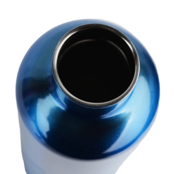 17oz Blue Stainless Steel Vacuum Bottle with 3D Pattern