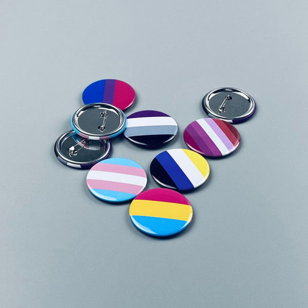 Multiple Shapes/Sizes Tin Button Badge