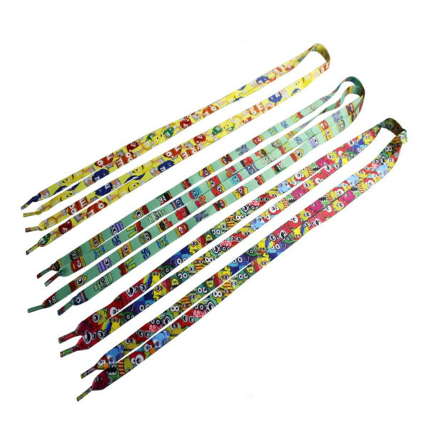 3/8 inch Dye-Sublimated Waffle Weave Shoelaces